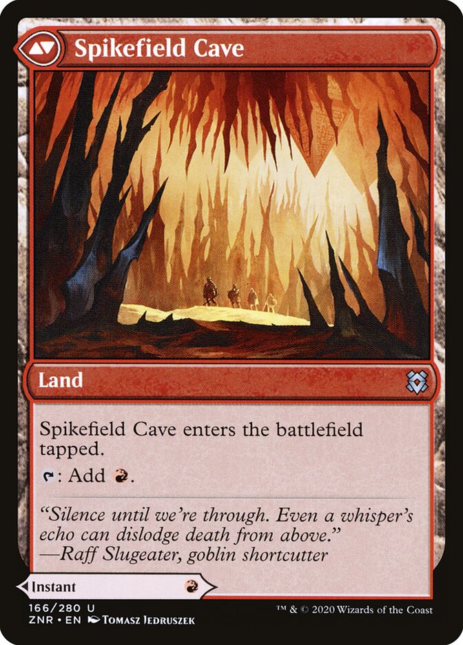 Back face of Spikefield Cave