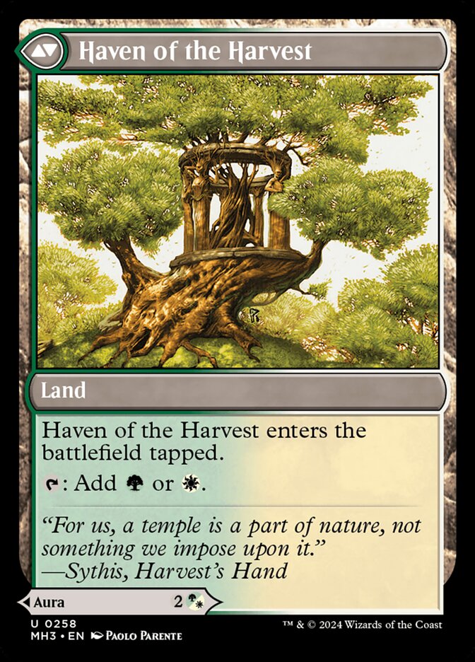 Back face of Haven of the Harvest