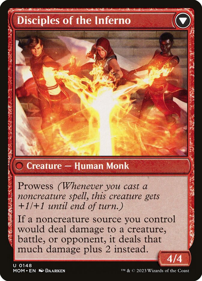 Back face of Disciples of the Inferno
