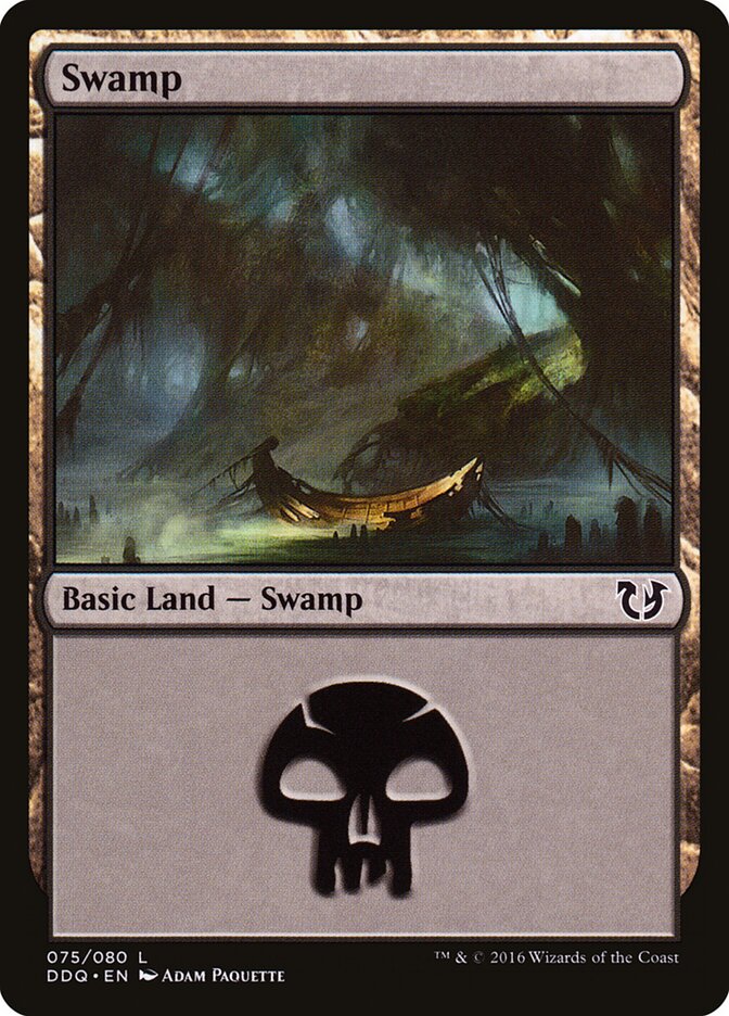 Swamp (75) (Duel Decks: Blessed vs Cursed) Medium Play