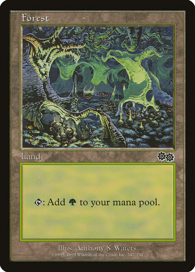 Forest (347) (Urza's Saga) Heavy Play