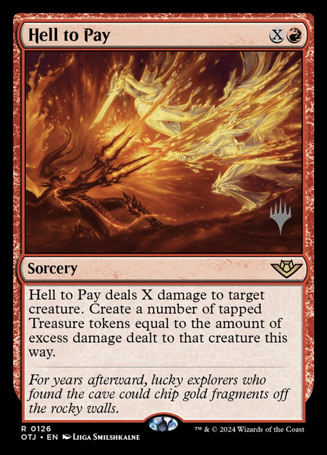 Hell to Pay (Promo Pack: Outlaws of Thunder Junction) Light Play Foil