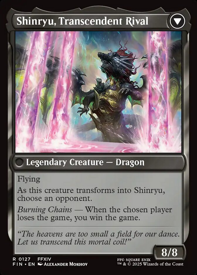 Back face of Shinryu, Transcendent Rival