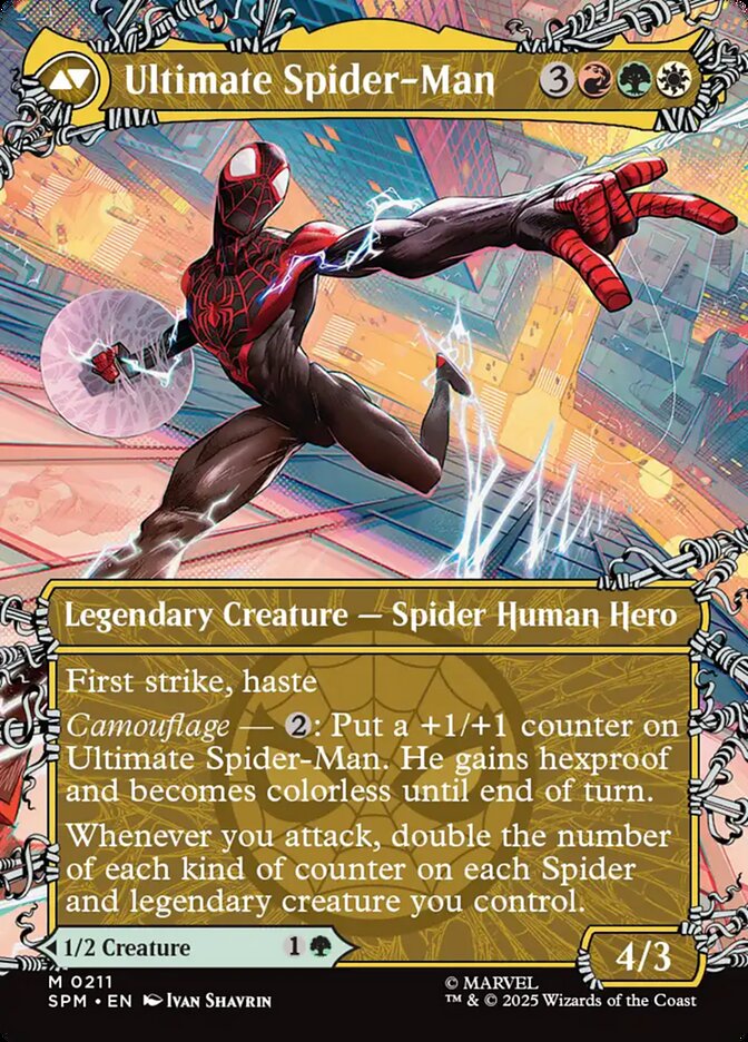 Back face of Ultimate Spider-Man