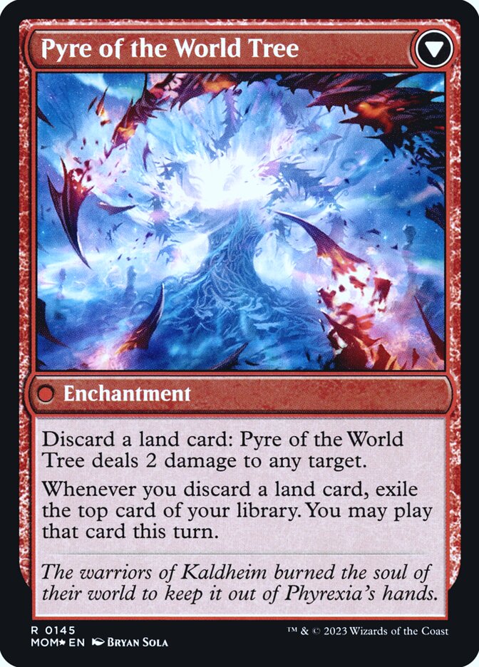 Back face of Pyre of the World Tree