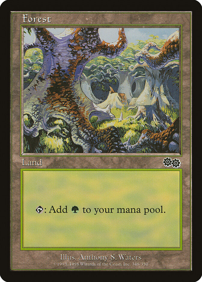 Forest (348) (Urza's Saga) Near Mint