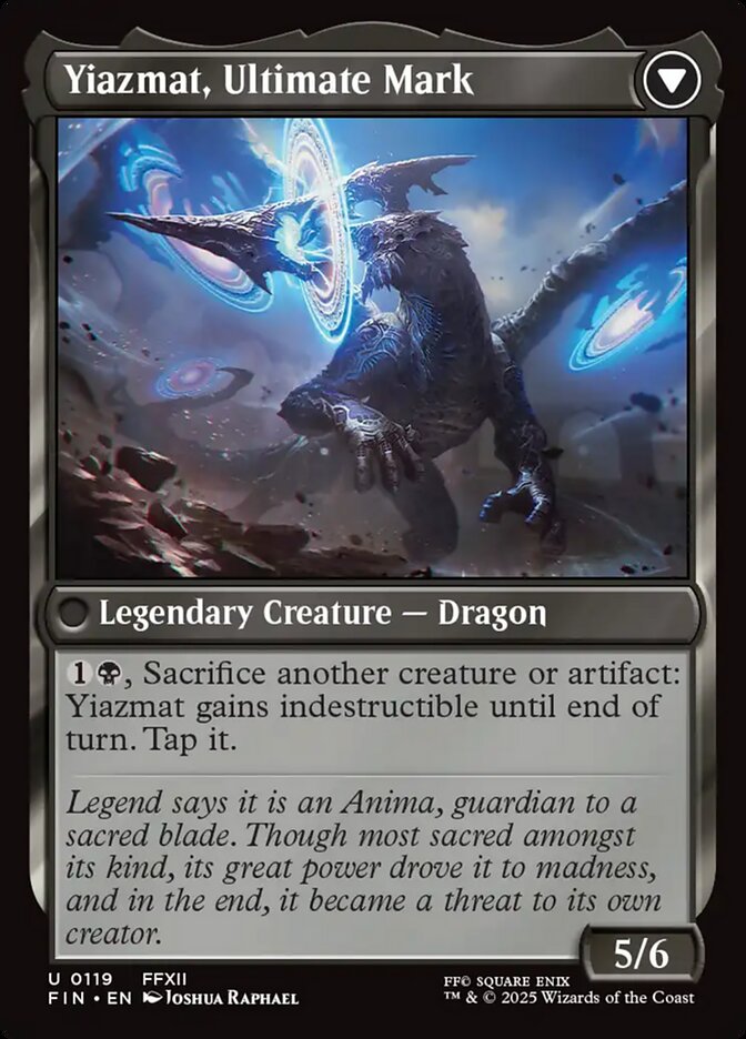 Back face of Yiazmat, Ultimate Mark