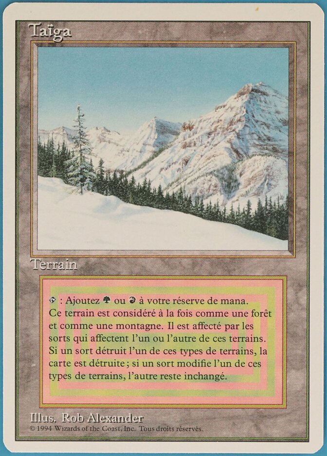 Taiga (Revised Edition (Foreign White Border)) Near Mint French