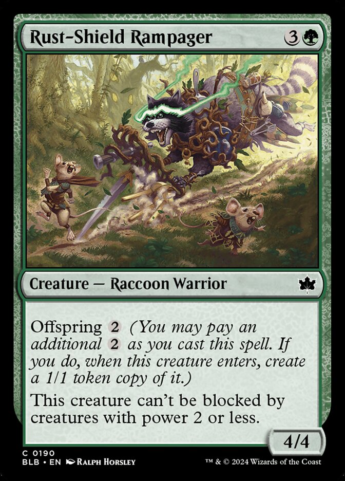 Rust-Shield Rampager (Bloomburrow) Light Play Foil