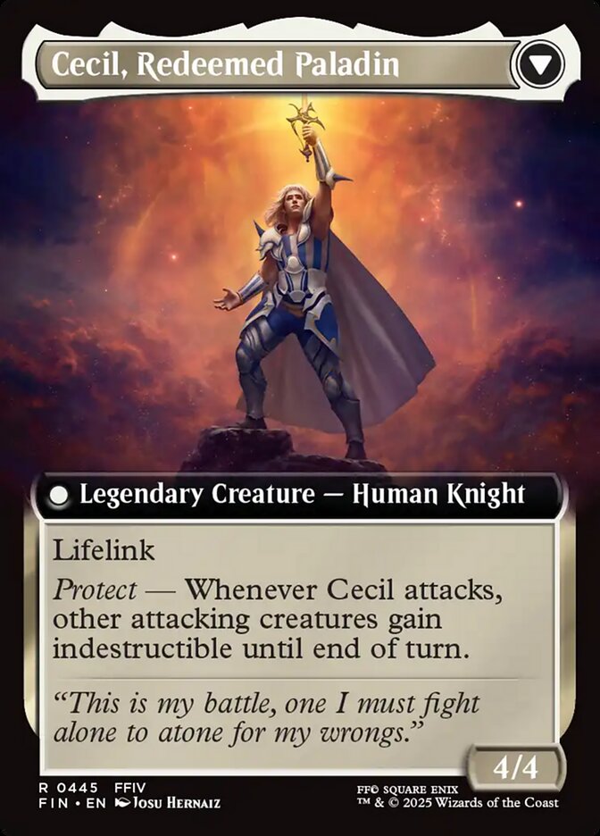 Back face of Cecil, Redeemed Paladin