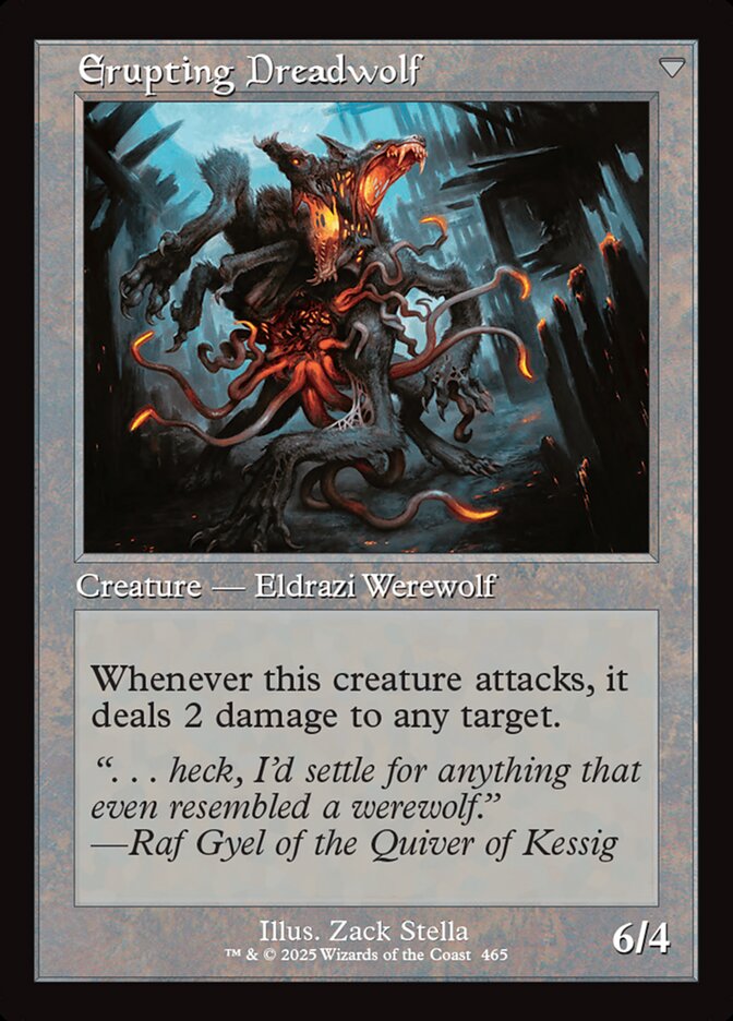 Back face of Erupting Dreadwolf
