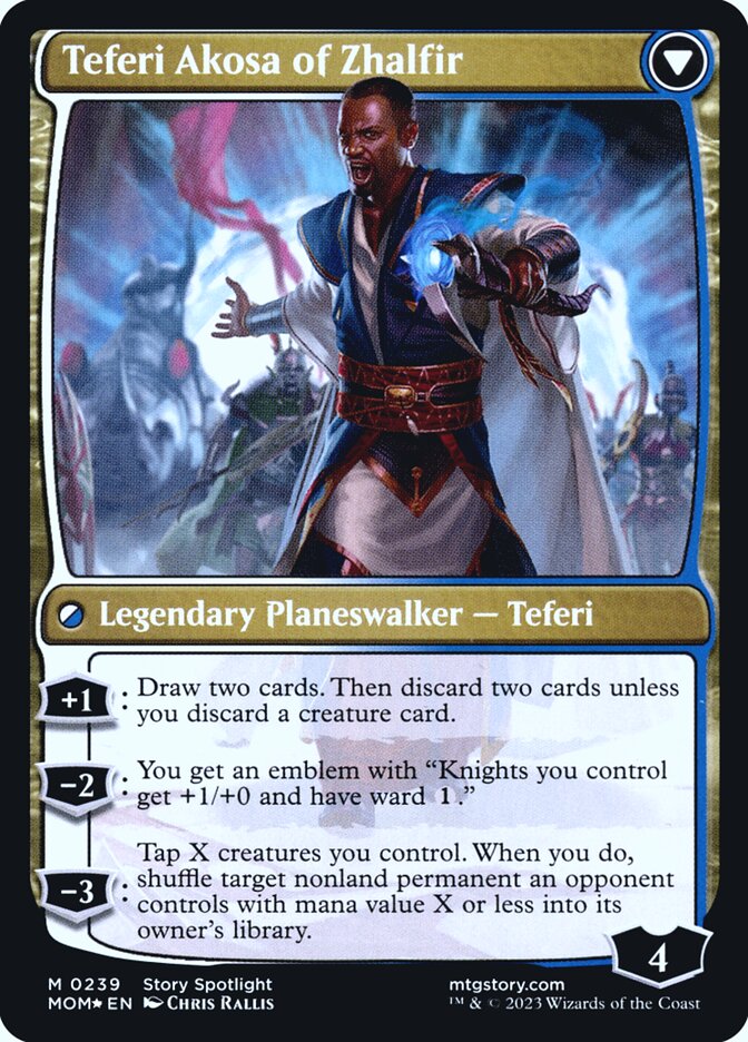 Back face of Teferi Akosa of Zhalfir