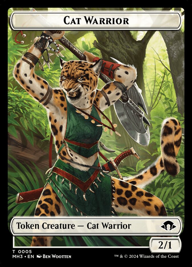 Cat Warrior Token (Modern Horizons 3) Near Mint