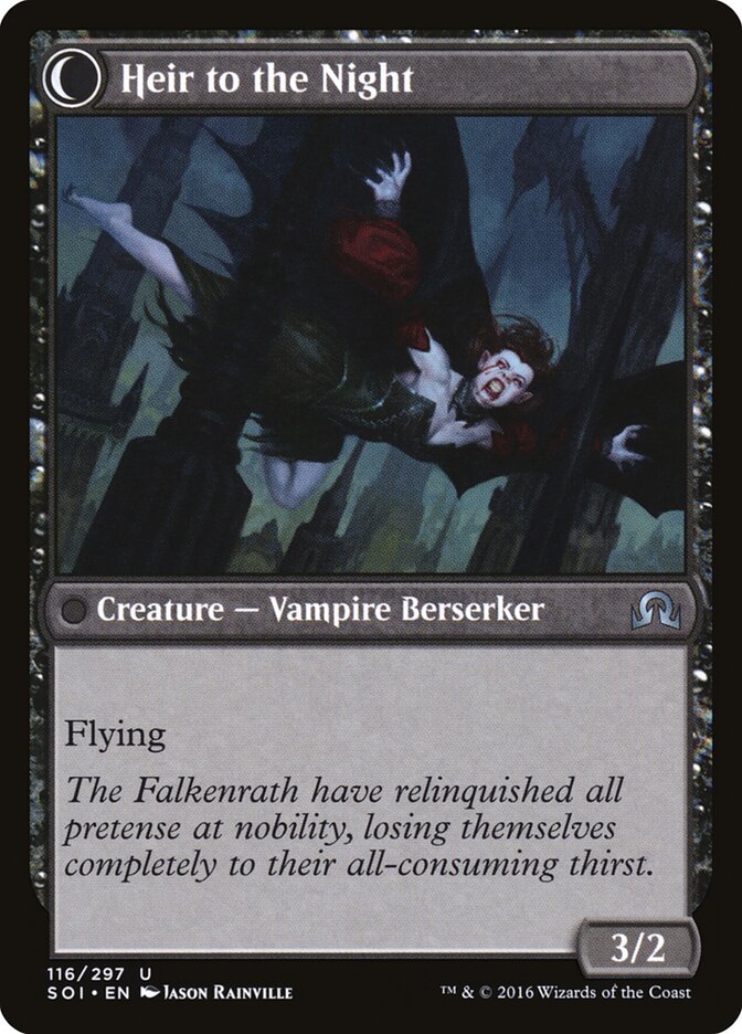 Back face of Heir to the Night