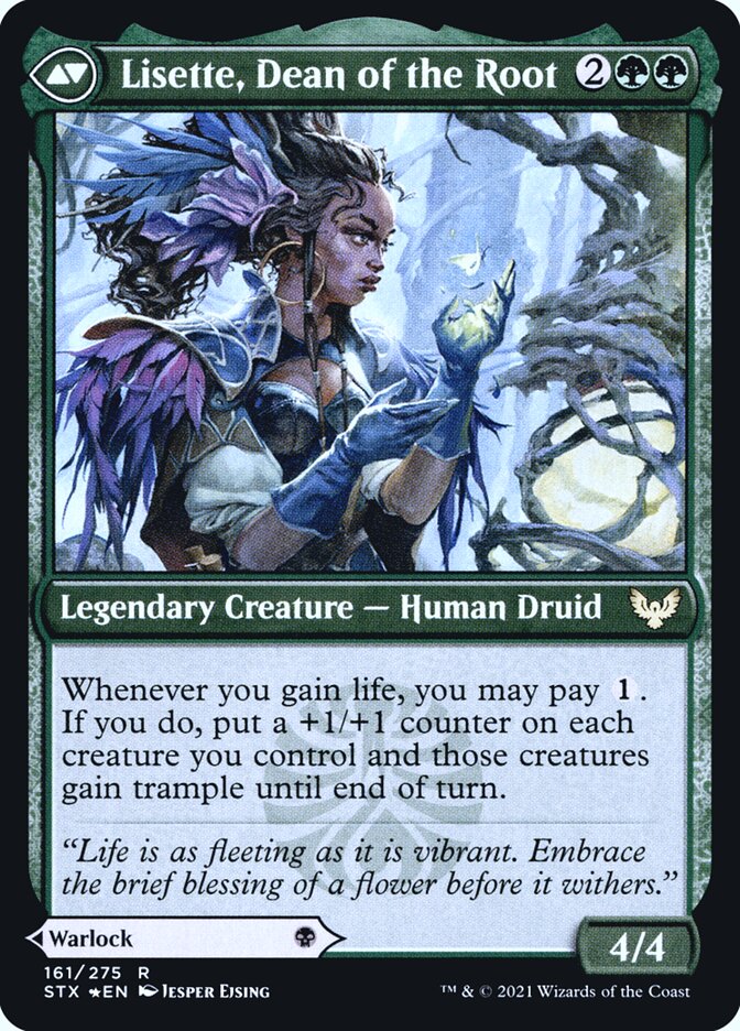 Back face of Lisette, Dean of the Root