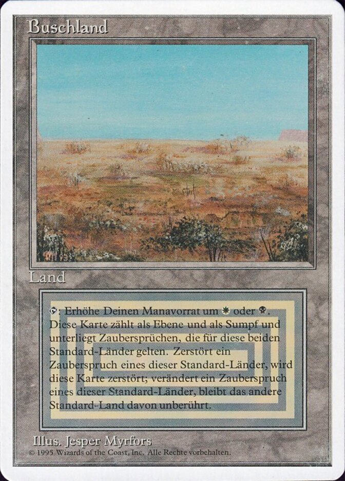 Scrubland (Revised Edition (Foreign White Border)) Light Play German