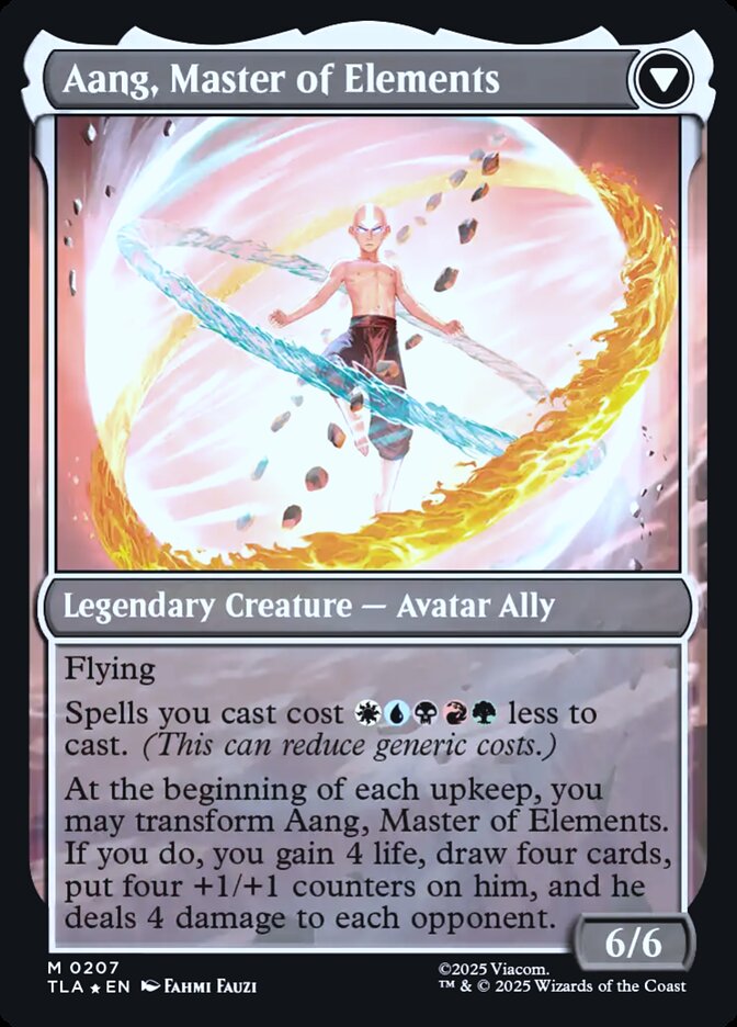 Back face of Aang, Master of Elements