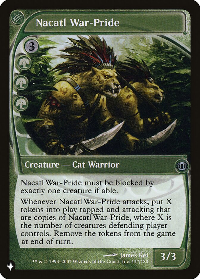 Nacatl War-Pride (The List) Light Play