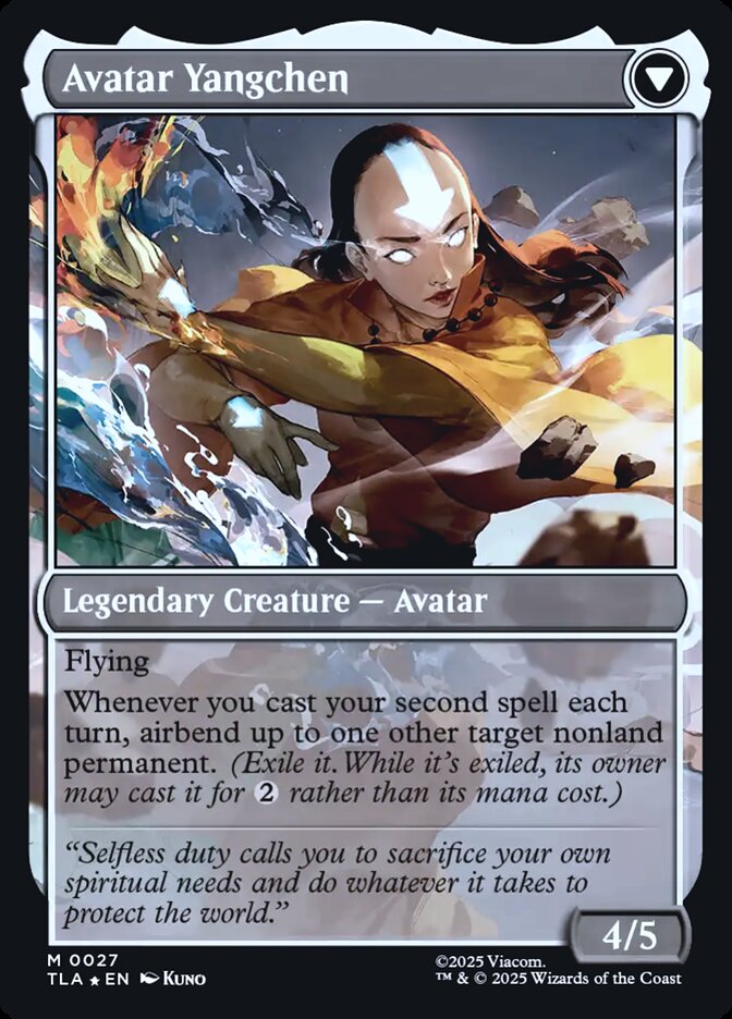 Back face of Avatar Yangchen