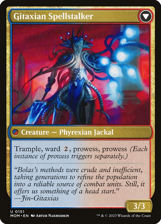 Back face of Gitaxian Spellstalker