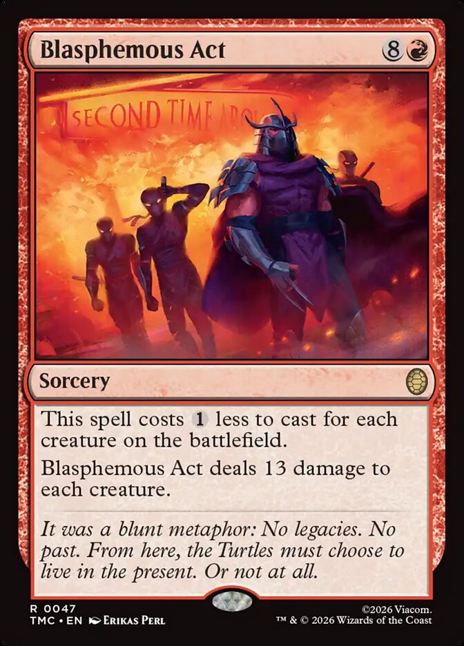 Blasphemous Act (Surge Foil) (Commander: Teenage Mutant Ninja Turtles) Light Play Foil