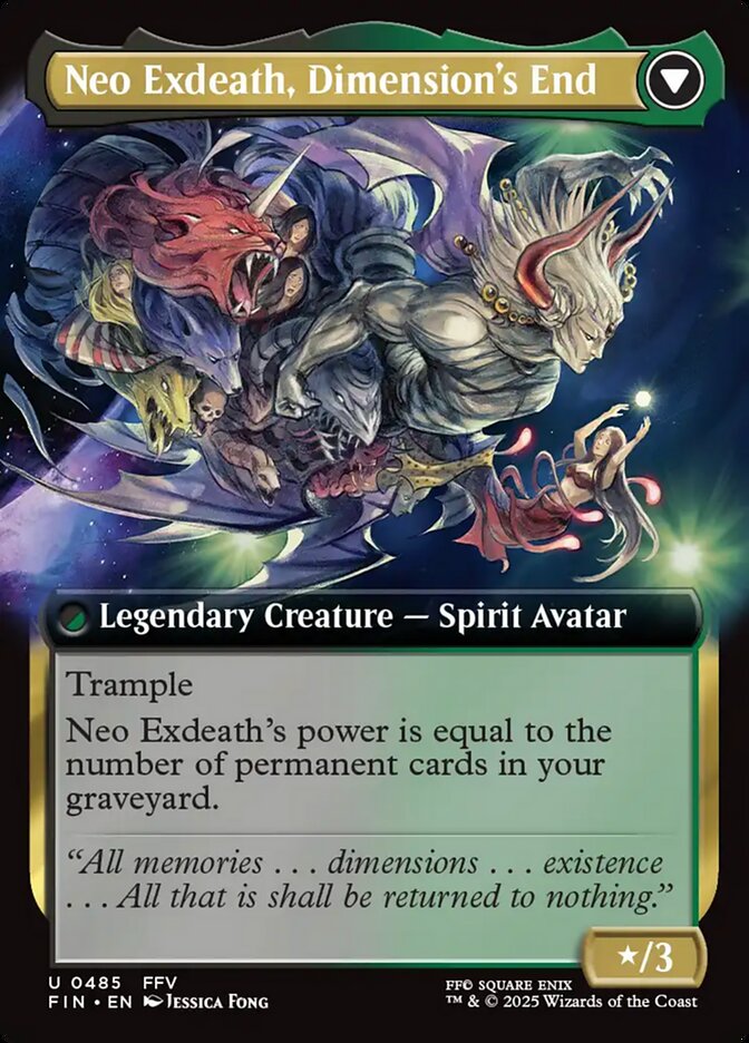 Back face of Neo Exdeath, Dimension's End