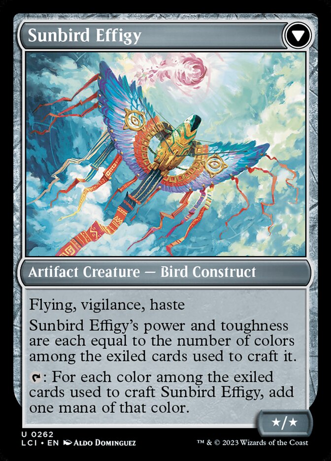 Back face of Sunbird Effigy