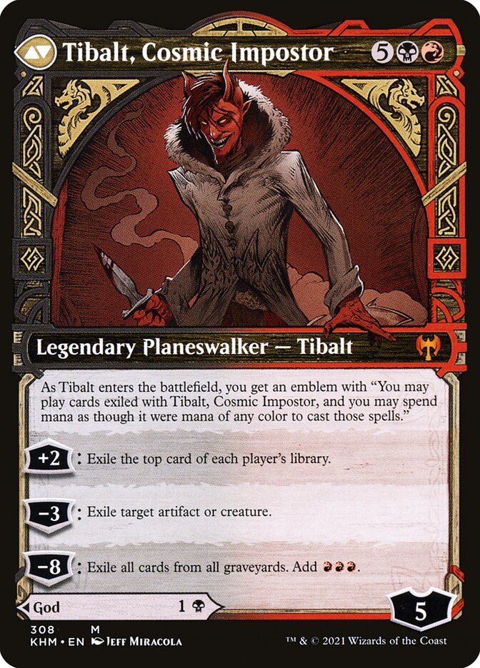 Back face of Tibalt, Cosmic Impostor