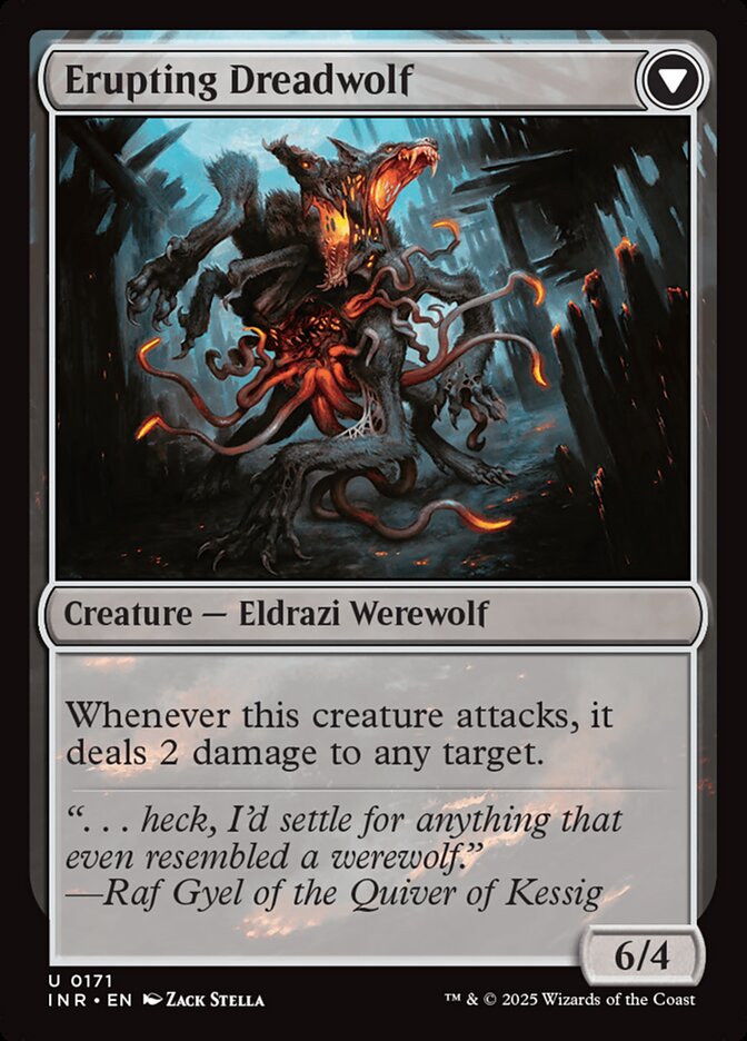 Back face of Erupting Dreadwolf
