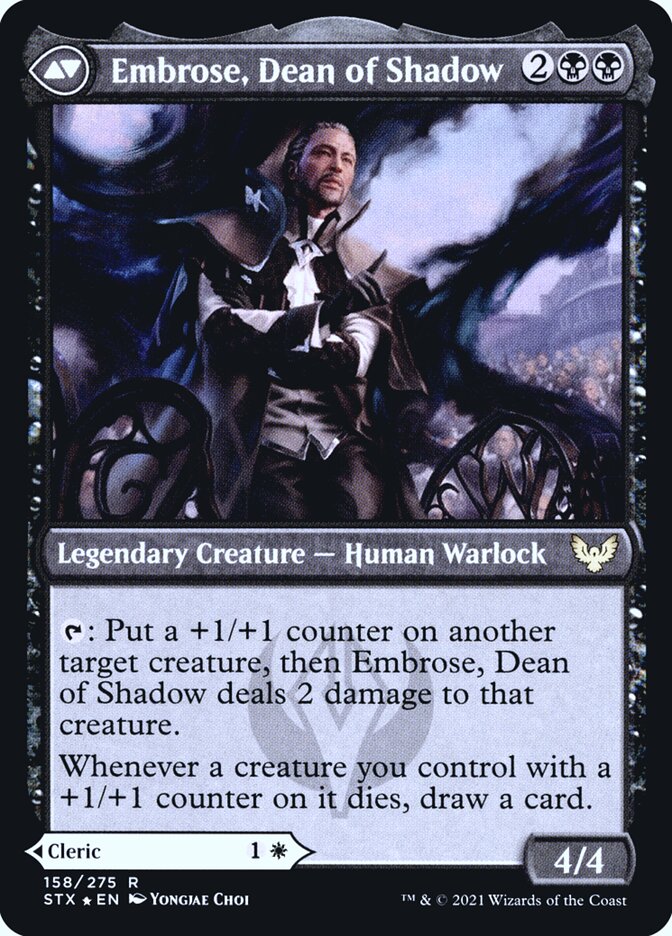 Back face of Embrose, Dean of Shadow