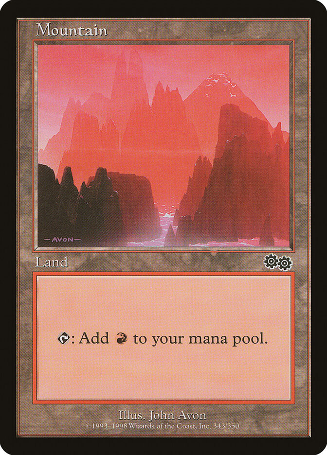 Mountain (343) (Urza's Saga) Near Mint