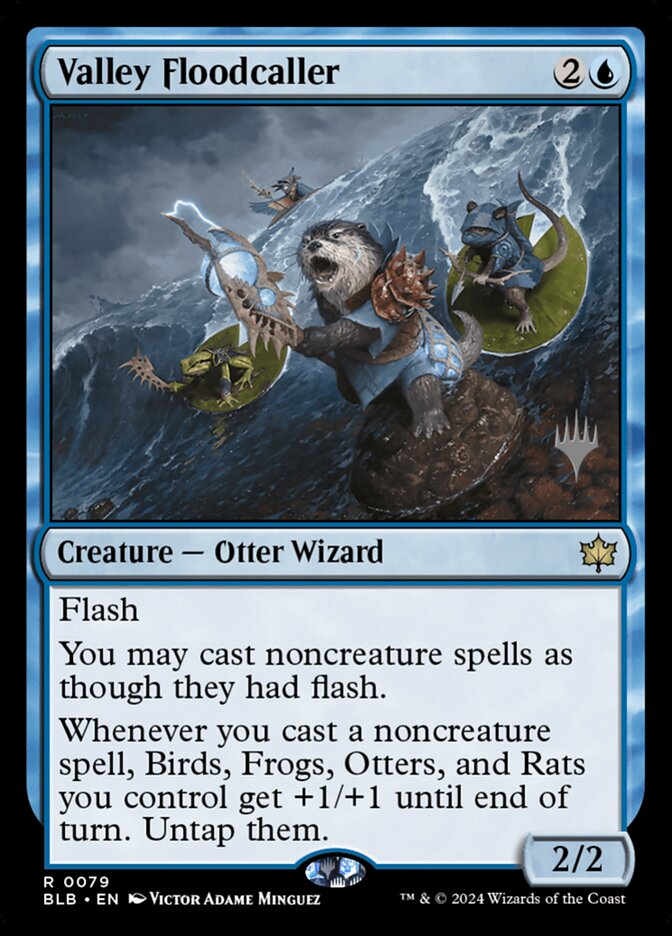 Valley Floodcaller (Promo Pack: Bloomburrow) Light Play Foil