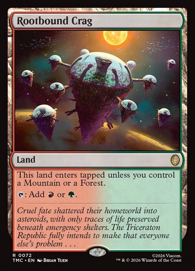 Rootbound Crag (Surge Foil) (Commander: Teenage Mutant Ninja Turtles) Near Mint Foil