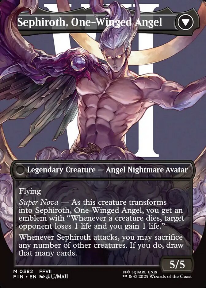 Back face of Sephiroth, One-Winged Angel
