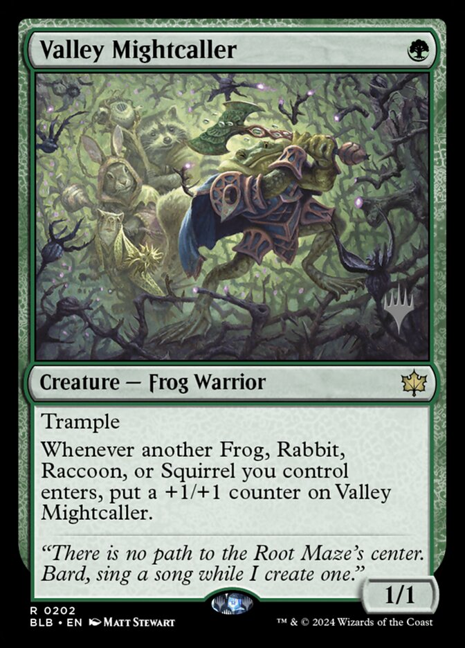 Valley Mightcaller (Promo Pack: Bloomburrow) Near Mint Foil