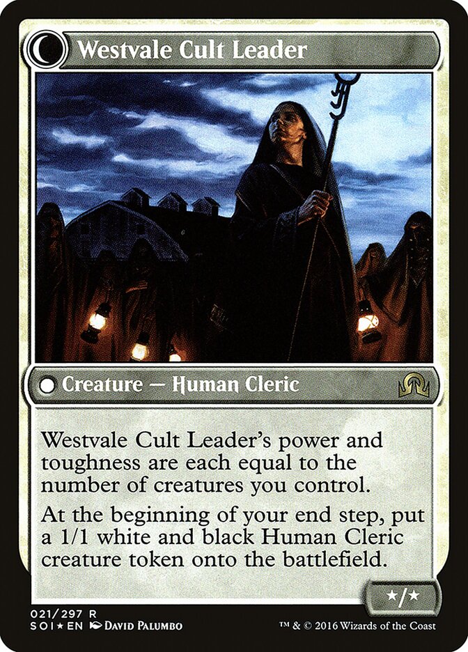 Back face of Westvale Cult Leader