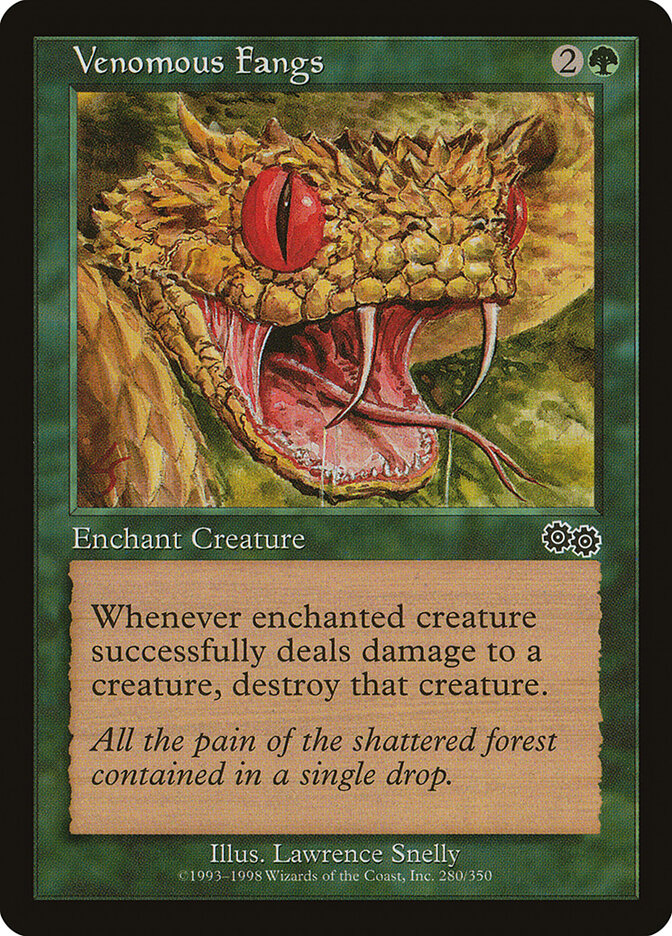 Venomous Fangs (Urza's Saga) Heavy Play
