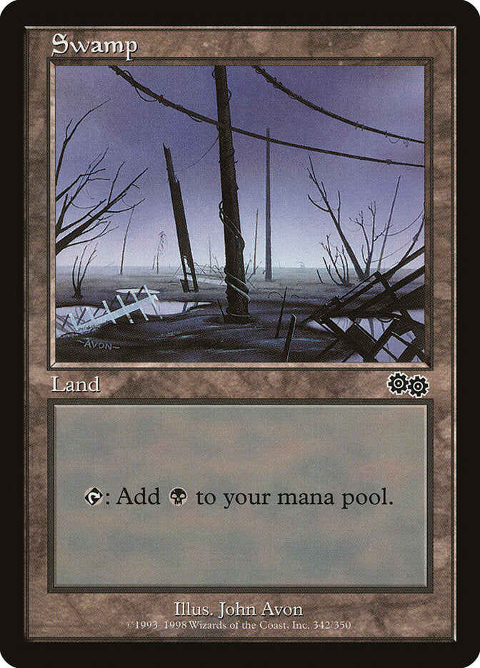 Swamp (342) (Urza's Saga) Near Mint