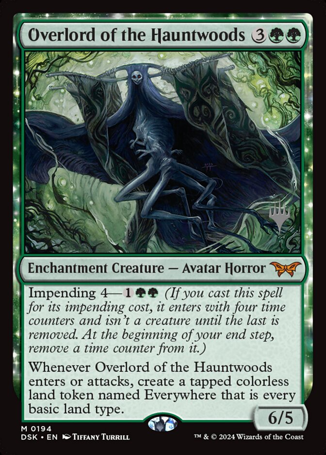 Overlord of the Hauntwoods (Promo Pack: Duskmourn: House of Horror) Light Play Foil