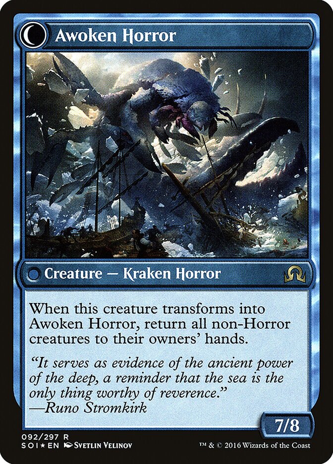 Back face of Awoken Horror