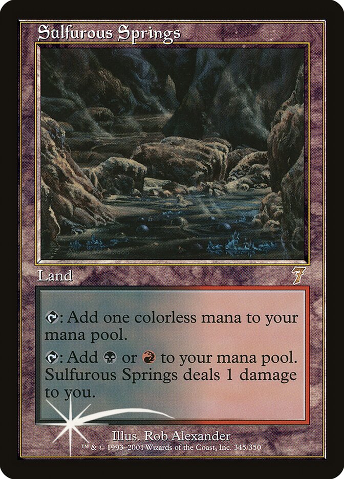 Sulfurous Springs (7th Edition) Heavy Play Foil