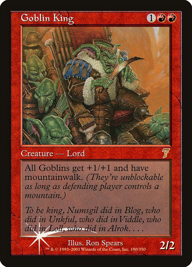 Goblin King (7th Edition) Heavy Play Foil