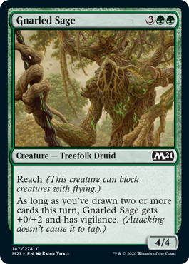 Gnarled Sage (Magic 2021 Core Set) Medium Play Foil