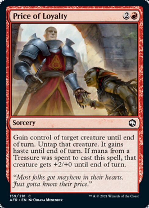 Price of Loyalty (Adventures in the Forgotten Realms) Near Mint Foil