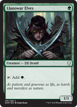 Llanowar Elves (Dominaria) Near Mint Foil