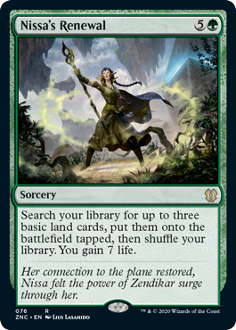 Nissa's Renewal (Commander 2020 Zendikar Rising) Near Mint