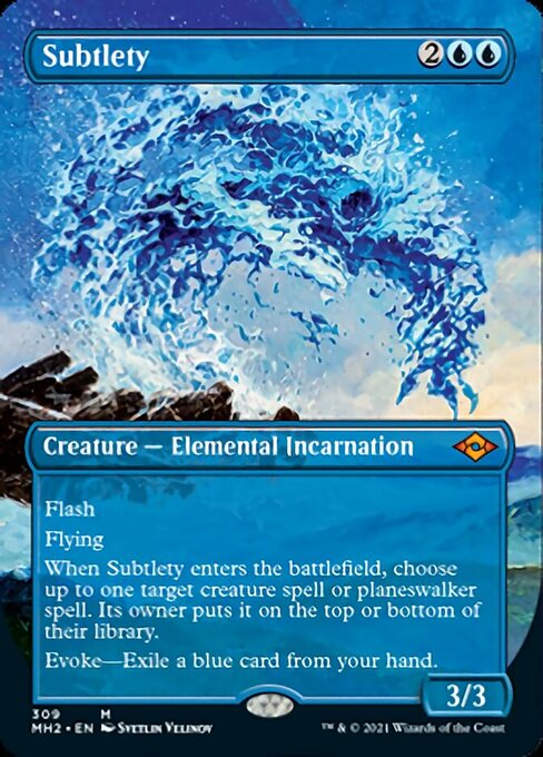 Subtlety (Borderless) (Modern Horizons 2) Medium Play Foil