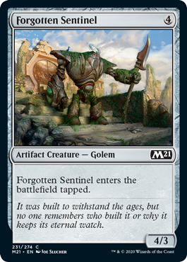 Forgotten Sentinel (Magic 2021 Core Set) Medium Play Foil