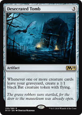 Desecrated Tomb (Magic 2019 Core Set) Light Play