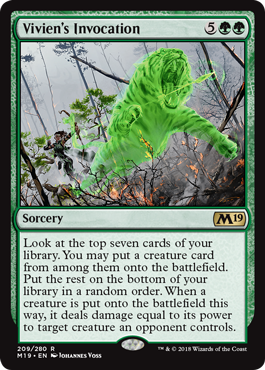 Vivien's Invocation (Magic 2019 Core Set) Light Play